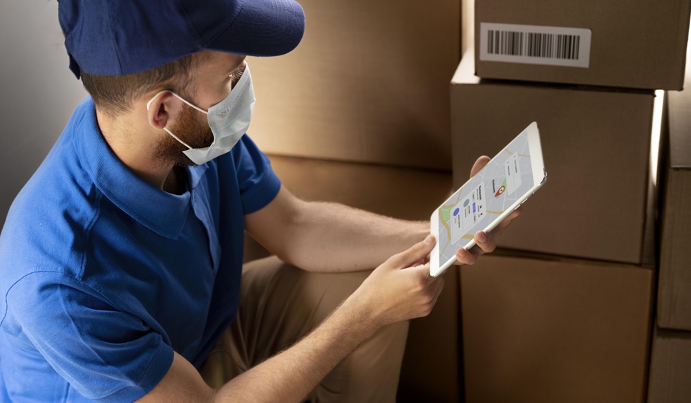 Drivers access delivery details, update job status, and complete deliveries from a mobile device