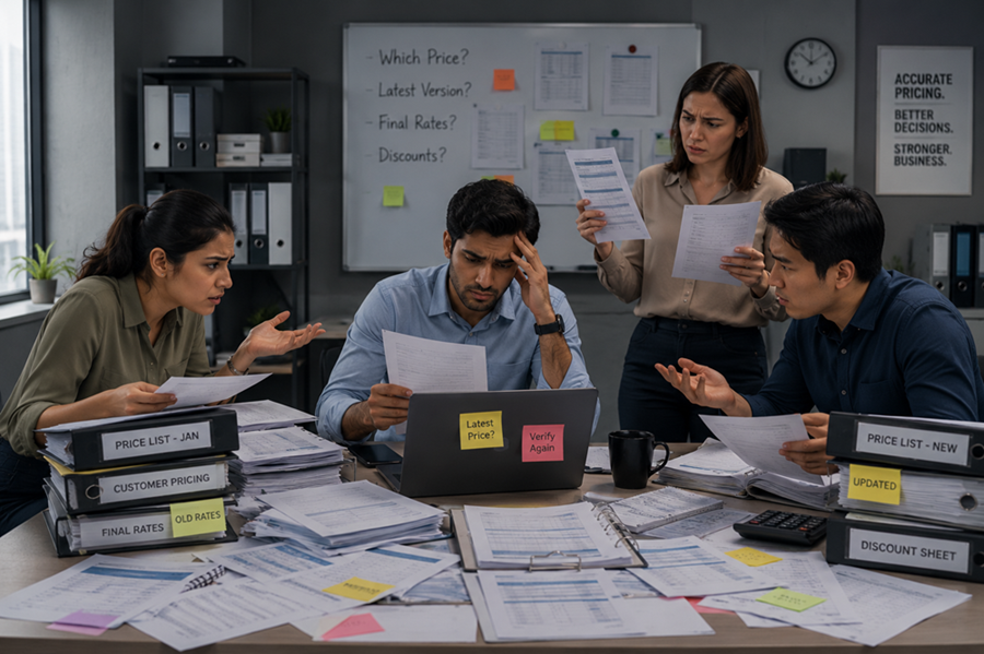 Managing products and pricing manually often leads to confusion and mistakes