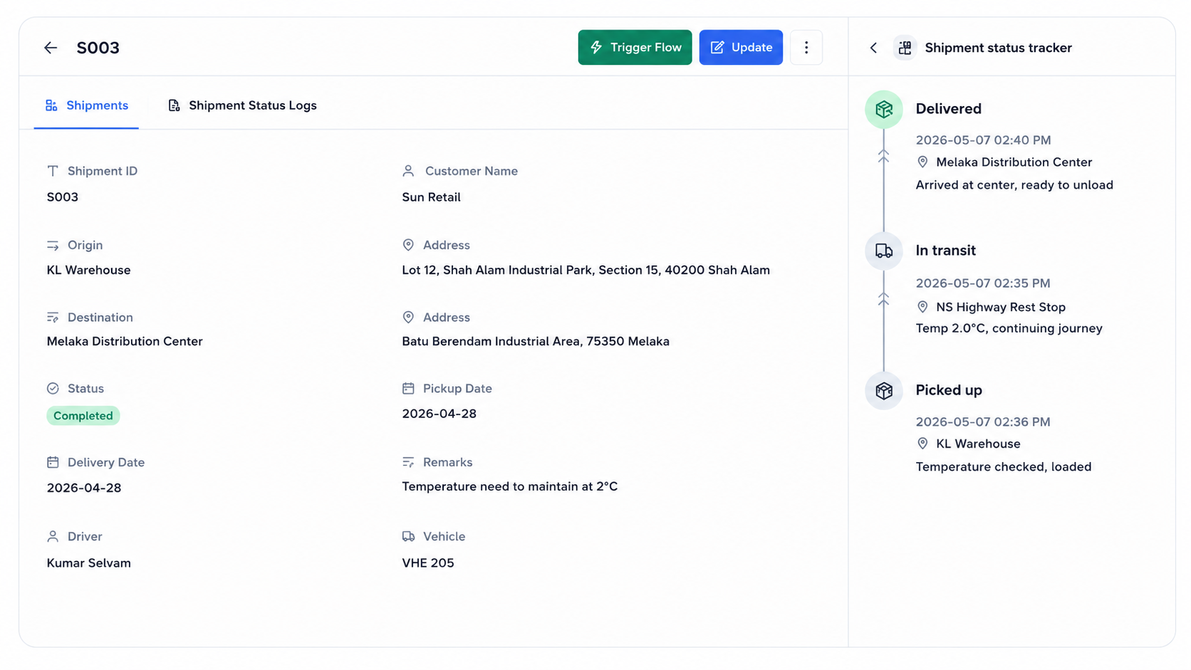 Shipment Tracking